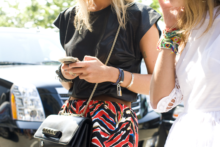 in detail NYFW S13 0637 Leather Wrap bracelets