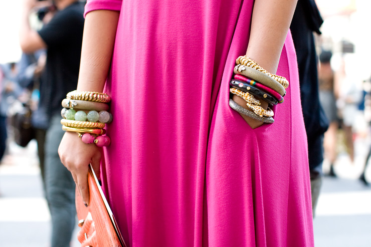 in detail NYFW SS13 1276 Layered bangles