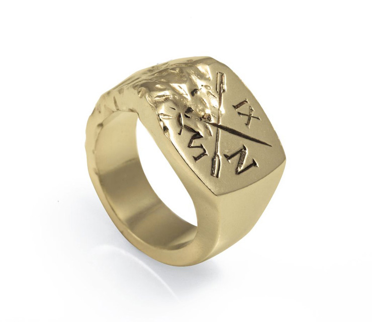 smith grey gold vermeil signet ring