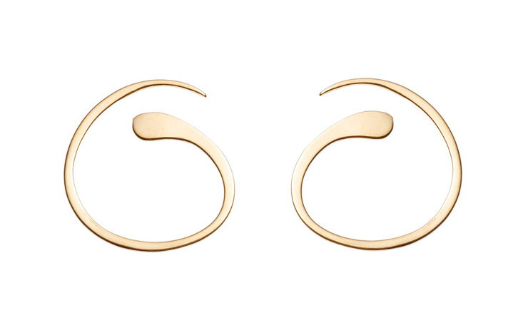 oliver bonas spiral earrings