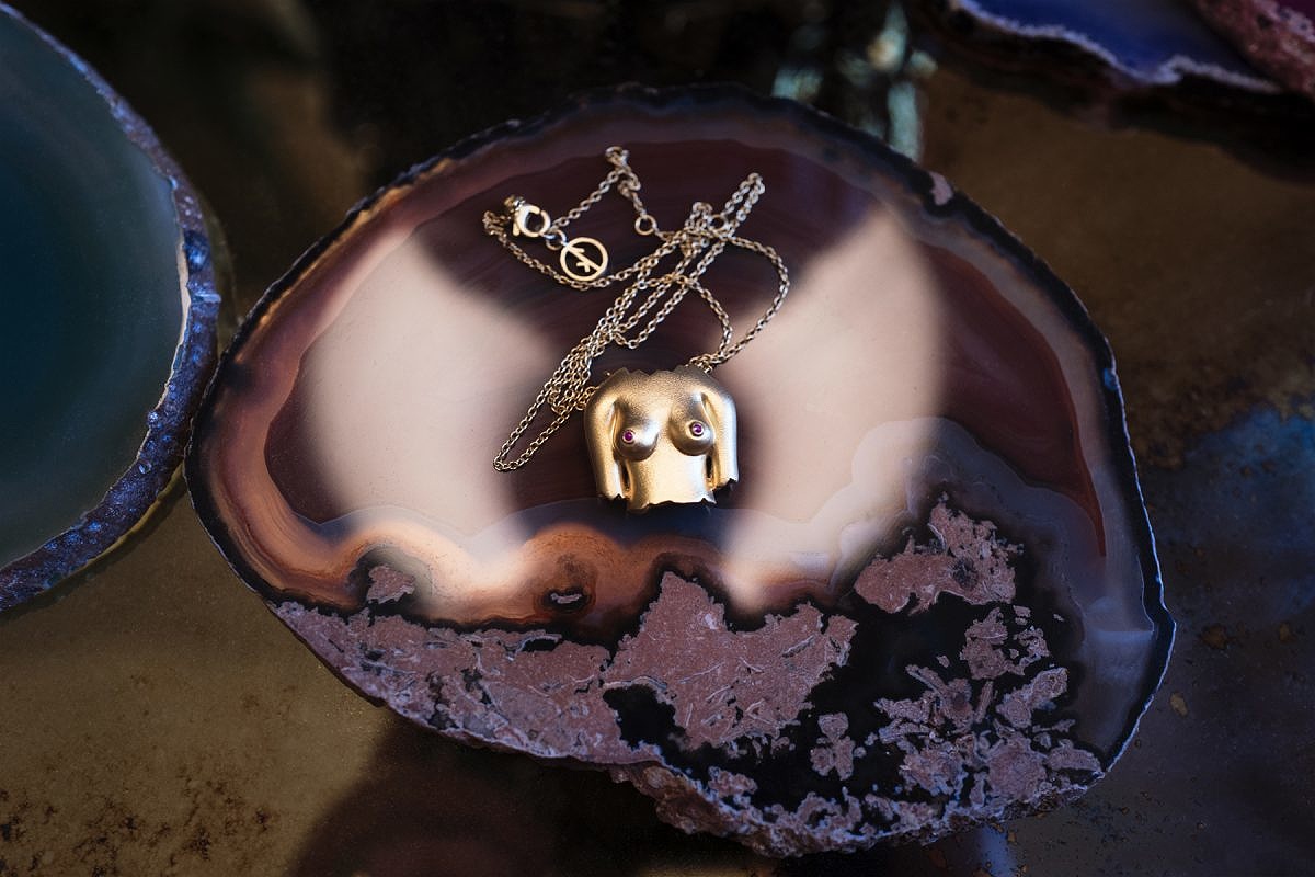 Pandora Sykes jewellery box - Rubies Boobies pendant by Anissa Kermiche