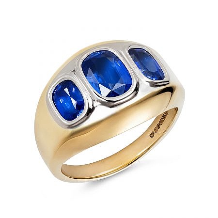 bespoke sapphire engagement ring yellow gold